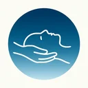 Icône représentant une tête soutenue par deux mains, symbole de la kinésiologie crânio-sacrée et de l’apaisement du système nerveux